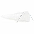 vidaXL Fóliovník s oceľovým rámom biely 44 m² 22x2x2 m