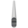 vidaXL Tyč do skrine 12 ks Strieborná 464 x 15 x 29 mm