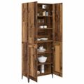 vidaXL Highboard Staré drevo 69,5 x 34 x 180 cm Kompozitné drevo