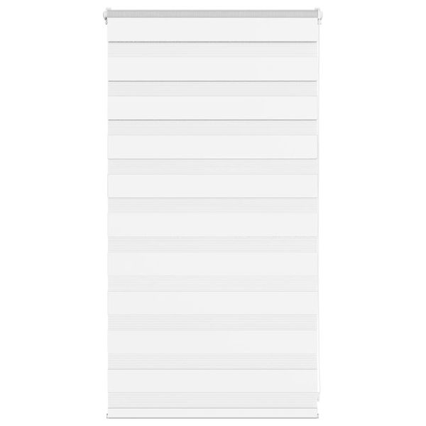 vidaXL Zebra roleta biela 75x100 cm šírka látky 70,9 cm polyester