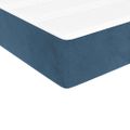 vidaXL Matrac s taštičkovými pružinami stredná tvrdosť tmavomodrý 90x210x20 cm zamat