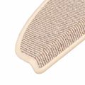 vidaXL Schodové rohože 15 ks 65x21x4 cm biele a hnedé polkruhové, veľké