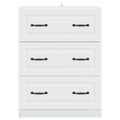vidaXL Zásuvkový kabinet Biela 66 x 34,5 x 87 cm Kompozitné drevo