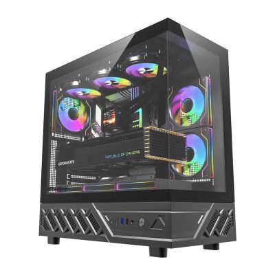 Počítačová skriňa DarkFlash DS950 (čierna) + 6 ventilátorov