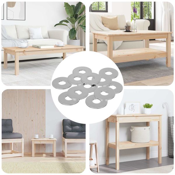 vidaXL Podložky 33962 pcs Strieborná Železo