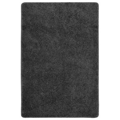 vidaXL Chlpatý koberec tmavosivý 140x200 cm protišmykový