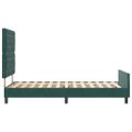 vidaXL Posteľ s pružinovým rámom Tmavozelená 100 x 200 cm Zamat