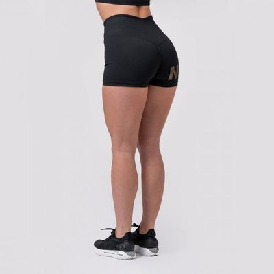 Dámske šortky Intense Gold Print Black - NEBBIA