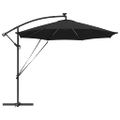 vidaXL Slnečník 294 x 294 x 248 cm Polyester a hliník Čierna