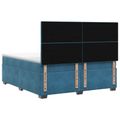vidaXL Posteľ boxspring s matracom Modrá 140 x 200 cm Zamat