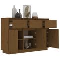 vidaXL Komoda medovo-hnedá 111x36x75 cm borovicový masív