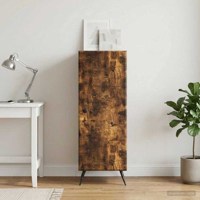 vidaXL Servírovacia skriňa Dymový dub 33 x 34,5 x 90 cm