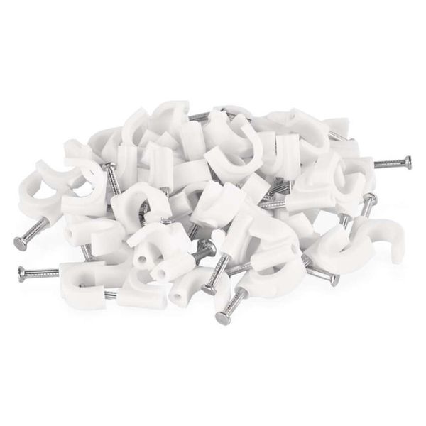Káblová príchytka 10 mm, biela, 50 ks