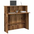 vidaXL Recepčný stôl staré drevo 100x50x103,5 cm kompozitné drevo