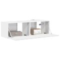 vidaXL TV nástenná skriňa 98 x 31 x 29,5 cm Lesklá biela