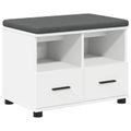 vidaXL Predsieňová lavica Biely 60 x 38 x 46 cm