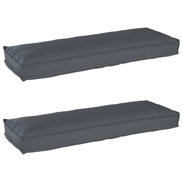 vidaXL Sada vankúšov na palete 2 pcs Antracit 120 x 40 x 8 cm