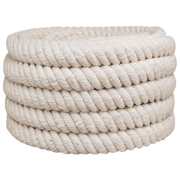 vidaXL Jutové lano 30 Biela 100% Tossa juta