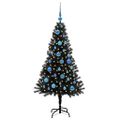 vidaXL Vianočný stromček Čierna 150 cm PVC