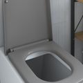 vidaXL WC sedadlo Sivá 47,5 x 35 x 3,6 cm Duroplast
