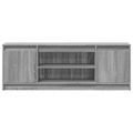 vidaXL TV stolík s LED sivý sonoma 139,5x34x50 cm kompozitné drevo