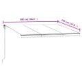 vidaXL Automaticky zaťahovacia markíza 500x350 cm antracitová