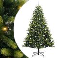 vidaXL Umelý skladací vianočný stromček 300 LED diód Zelená 240 cm