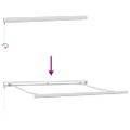 vidaXL Sklopná markíza Červená a Biela 300 x 250 cm Plátno a hliník