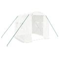 vidaXL Fóliovník s oceľovým rámom biely 4 m² 2x2x2 m