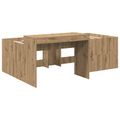 vidaXL Detská vysoká posteľ s pultom Dub artisan 90 x 200 cm