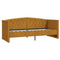 vidaXL Pohovka s USB hnedá zamatová 90x200 cm