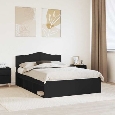 vidaXL Rám postele Čierna 160 x 200 cm Masívne borovicové drevo