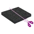 vidaXL Pad z gumových granúl na dvor Čierny 9 x 9 x 0,8 cm Guma