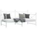 vidaXL Váľanda s kolieskom bez matraca Biela 100x190 cm Oceľ