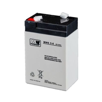 Olovenný akumulátor 6V/5Ah MW POWER MWS 5-6 VRLA AGM gélový