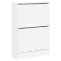 vidaXL Botník biely 60x21x87,5 cm kompozitné drevo