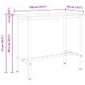 vidaXL stôl Biela 100 x 50 x 91 cm Inžinierske drevo a oceľ
