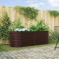 vidaXL Zvýšený záhon Hnedá 240 x 80 x 81 cm Oceľ