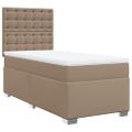 vidaXL Boxspring posteľ s matracom kapučínová 80x200 cm umelá koža