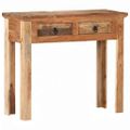 vidaXL Konzolový stolík 90,5x30x75 cm masívne akáciové drevo a recyklované drevo