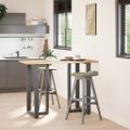 vidaXL Nohy barového stola v tvare T, 2 ks, antracitové, 60x35x(100-101) cm, oceľ