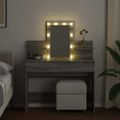 vidaXL Toaletný stolík s LED sivý sonoma 100x40x130 cm