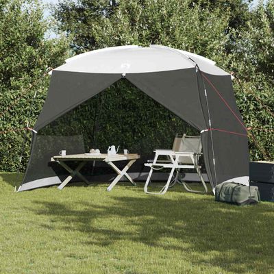 vidaXL Stan s moskytiérou so strechou Sivá 320 x 320 x 218 cm