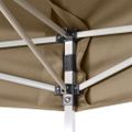 vidaXL Šesťhranný skladací prístrešok 3,6x3,1m sivohnedý 220 g/m²