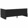vidaXL Rohový rám postele s čelnou doskou Čierna 90 cm x 190 cm Zamat