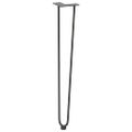 vidaXL vlásenkové nohy pre konzolové stolíky 4 ks, antracitové 72 cm, masívna oceľ