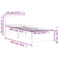 vidaXL Posteľný rám bez matraca s čelom hnedý dub 90x200 cm