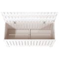 vidaXL Záhradný úložný box biely 108x42,5x54 cm masívna borovica