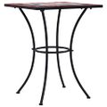 vidaXL Mozaikový bistro stolík, tehlovo biely 60 cm, keramika