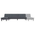 vidaXL Pohovka v tvare L tmavosivá 255x140x70 cm zamat